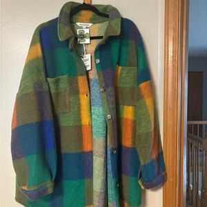 Multicolor Plaid Women's Jacket